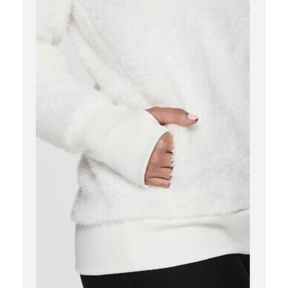 RBX Sherpa Fleece Mock Neck Sweater Womens M Cream Long Sleeve Cozy Winter Soft - Picture 3 of 9